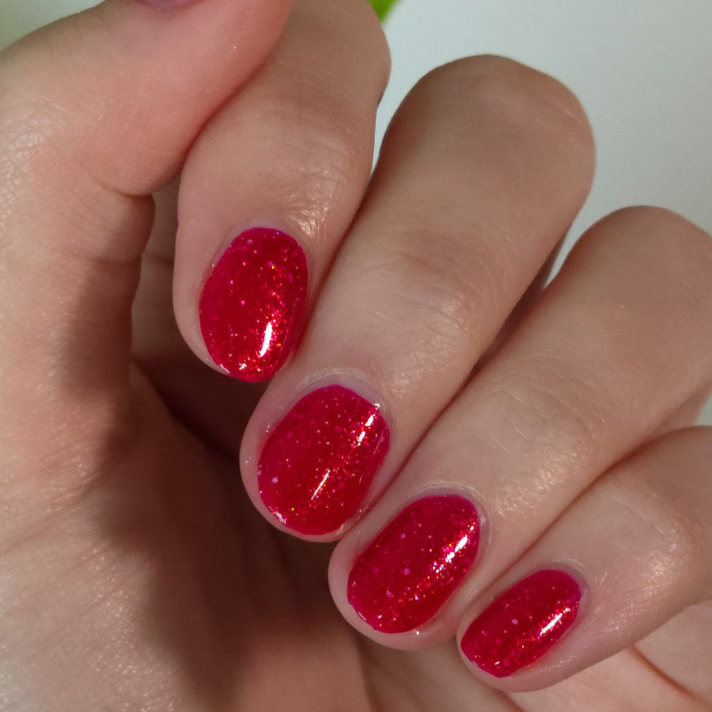 Lady Bird Nail Polish, Jelly Nails, Red Nail Polish, Straight Down Image