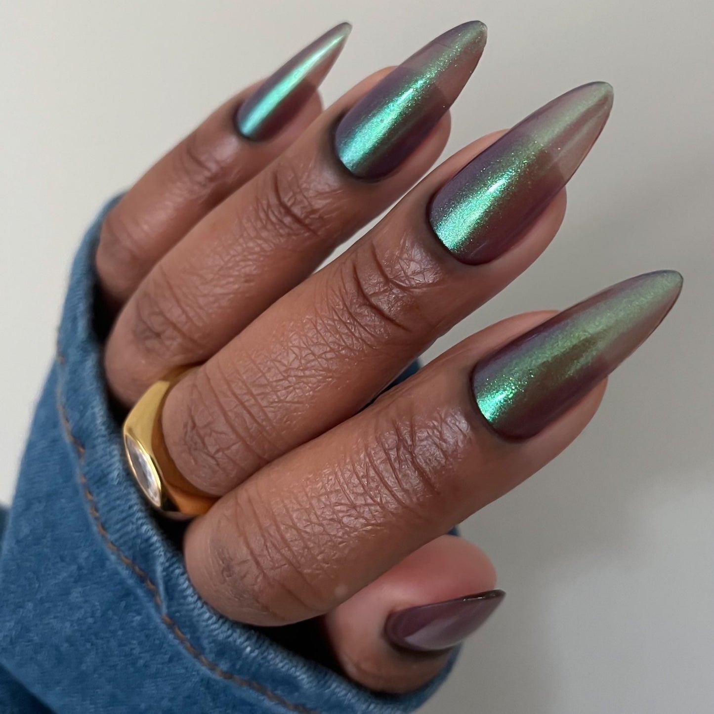 Mushroom Whimsy - Shimmer Nail Polish - Unique Nails - Side Natural