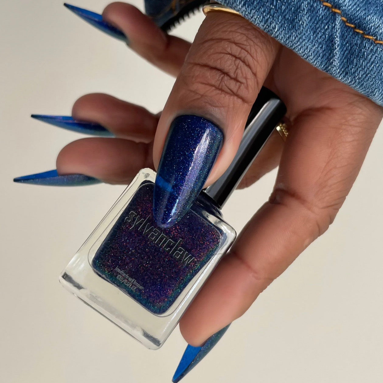 Jelly Nails, Blue Nail Polish, Satin Starlight, Bottle Picture, deeplydipped
