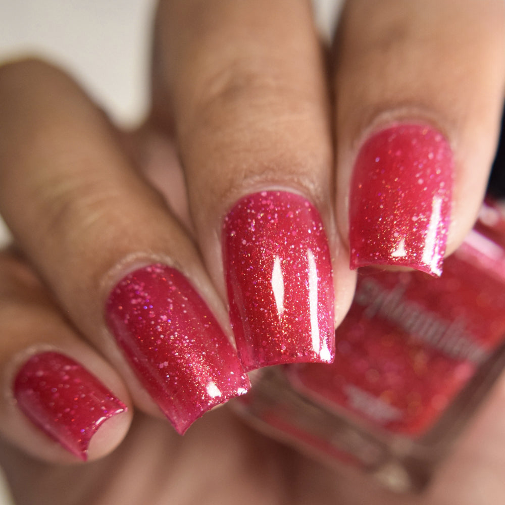 Lady Bird Nail Polish, Jelly Nails, Red Nail Polish, Front Facing Image