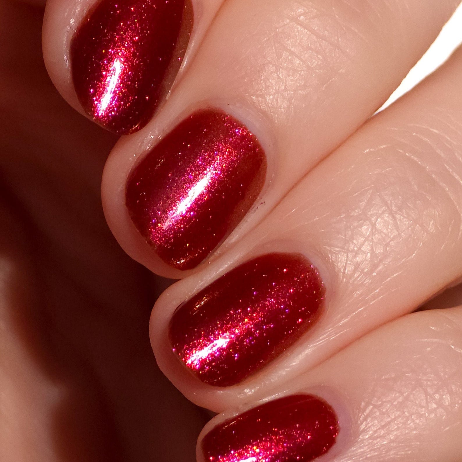 Mahogany Fringe Nail Polish, Shimmer Nail Polish, Pink Shimmer Image