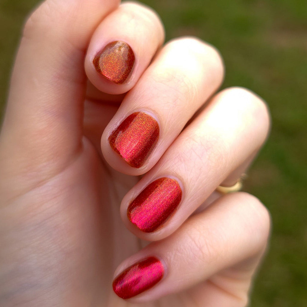 Mahogany Fringe Nail Polish, Shimmer Nail Polish, Color Shift Image