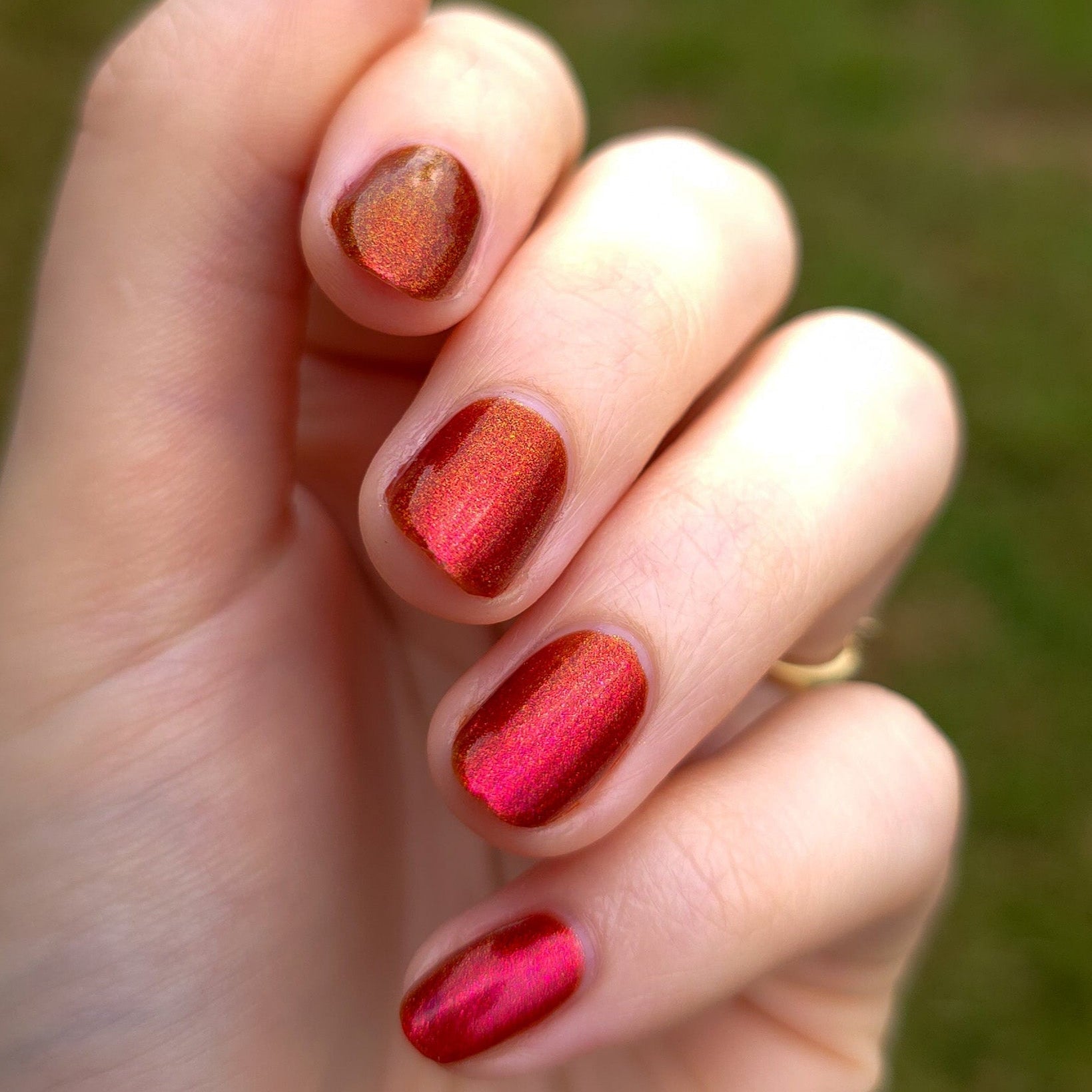 Mahogany Fringe Nail Polish, Shimmer Nail Polish, Color Shift Image