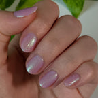 Wingin' It Nail Polish, Pink Nail Polish, Holographic Nail Polish, Shimmer Nail Polish, Natural Light Image