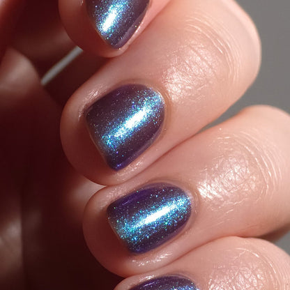 Mushroom Whimsy - Shimmer Nail Polish - Unique Nails - Blue Shimmer Shift