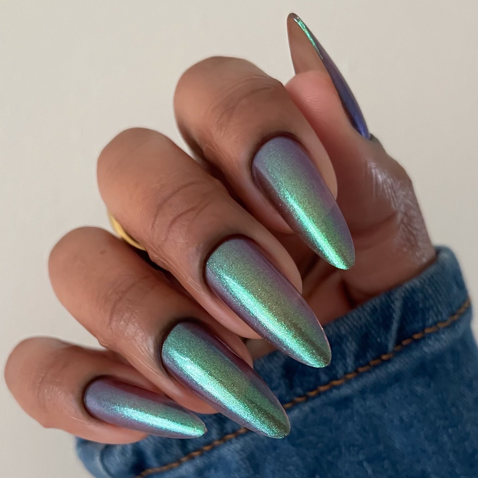 Mushroom Whimsy - Shimmer Nail Polish - Unique Nails -  Front Natural