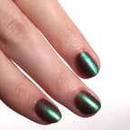 Mushroom Whimsy - Shimmer Nail Polish - Unique Nails - Strong Green Color Shift