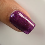 Purple Glitter Nail Polish - Unique Nails- Berry Juice - Macro Shot