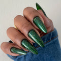 Green Flakie Nail Polish - Indie Nail Polish - Field of Wonder - Hero Image