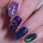 Sparkly Nails, Glitter Nail Polish, Fallen Stars, Multicolored Swatch Mani, sylvanclaw