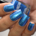Electric Blue Nail Polish, Shimmer Nails, sylvanclaw, Hero Image, thepolishedmage
