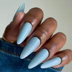 cinderella blue nail polish, shimmer nails, sylvanclaw, indirect light, deeplydipped