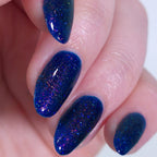 Jelly Nails, Blue Nail Polish, Satin Starlight, Studio Lighting, sylvanclaw