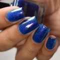 Jelly Nails, Blue Nail Polish, Satin Starlight, Top Angle Lighting, thepolishedmage