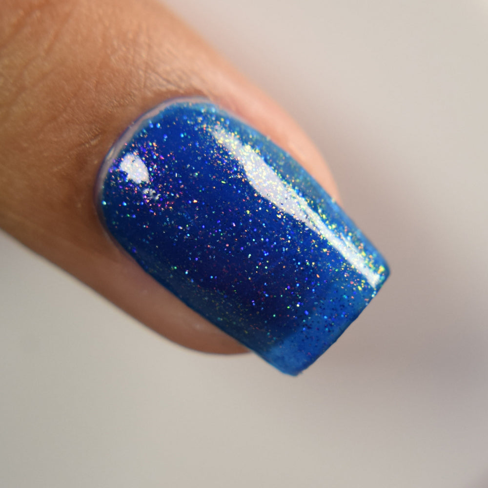 Jelly Nails, Blue Nail Polish, Satin Starlight, Macro Swatch, thepolishedmage
