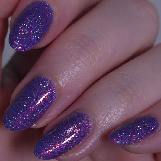 Lavender Nail Polish, Holographic Nail Polish, Crystal Gaze, Studio Light, sylvanclaw