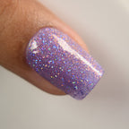Lavender Nail Polish, Holographic Nail Polish, Crystal Gaze, Macro Swatch, thepolishedmage