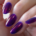 Shimmer Nails, Purple Nail Polish, Candlelit Scrawl, Natural Lighting, sylvanclaw