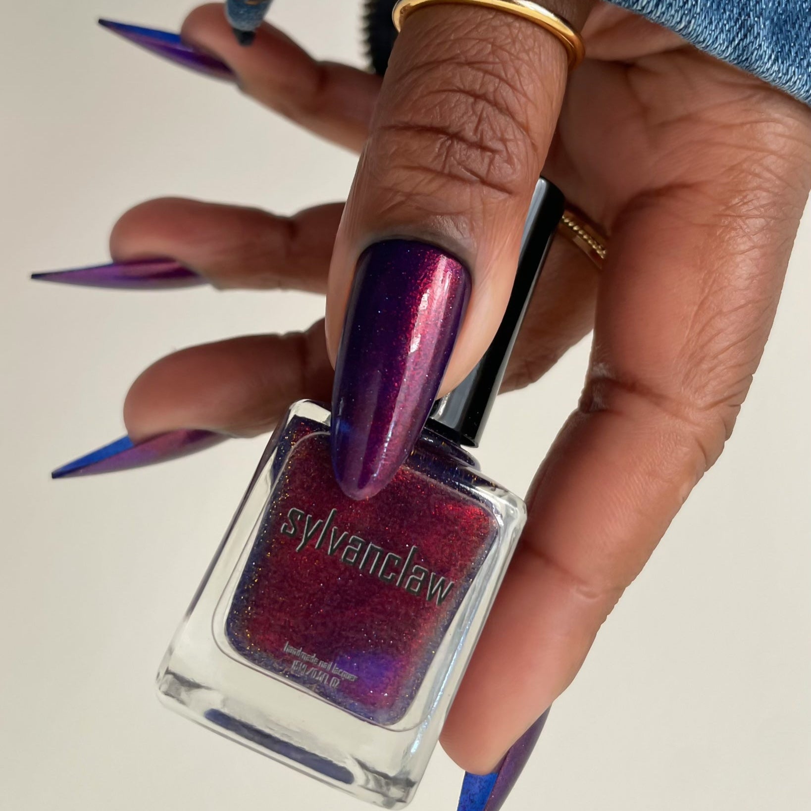 Shimmer Nails, Purple Nail Polish, Candlelit Scrawl, Bottle Picture, deeplydipped