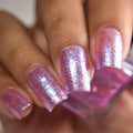Sheer Pink Flakie Nail Polish, Shimmer Nails, Oh My Unicorn, Hero Image, thepolishedmage