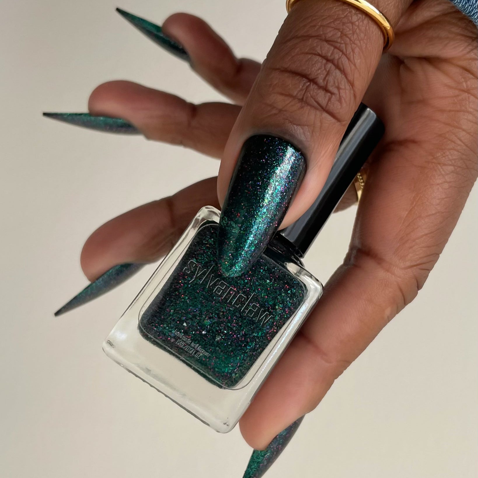 Teal Nail Polish, Glitter Nail Polish, Egoots!,  Bottle Picture, deeplydipped