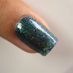 Teal Nail Polish, Glitter Nail Polish, Egoots!, Macro Swatch, thepolishedmage
