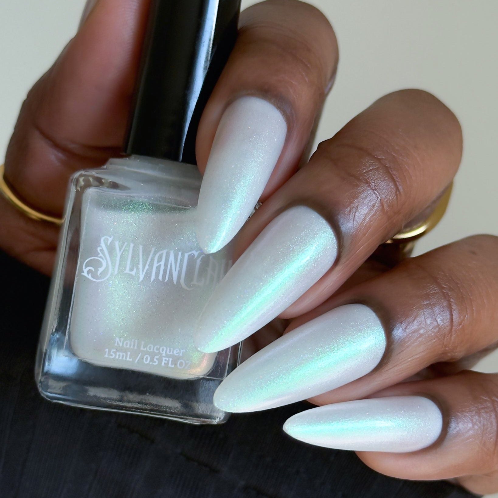 Bridal White Shimmer Nail Polish, Shimmer Nails, Bridal Nails, sylvanclaw, indirect light, itsglosstheory